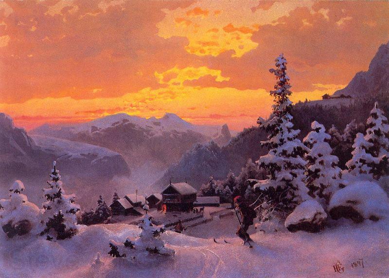 Hans Gude Winter Afternoon